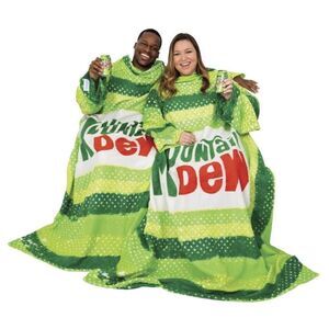 Snuggie Blanket with Sleeves Mt. Dew NWT